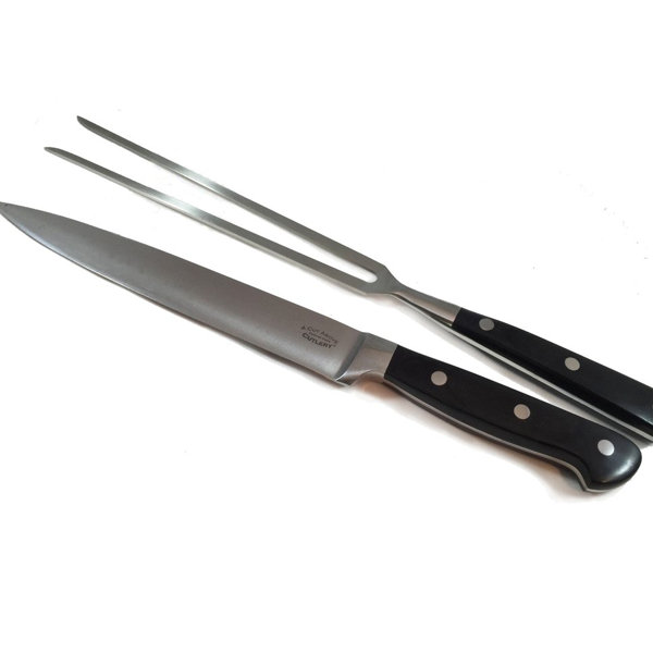 A Cut Above Cutlery Pro Stainless Series 2 Piece Carving Knife and Fork